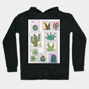 Cactus stamps enlarged Hoodie
